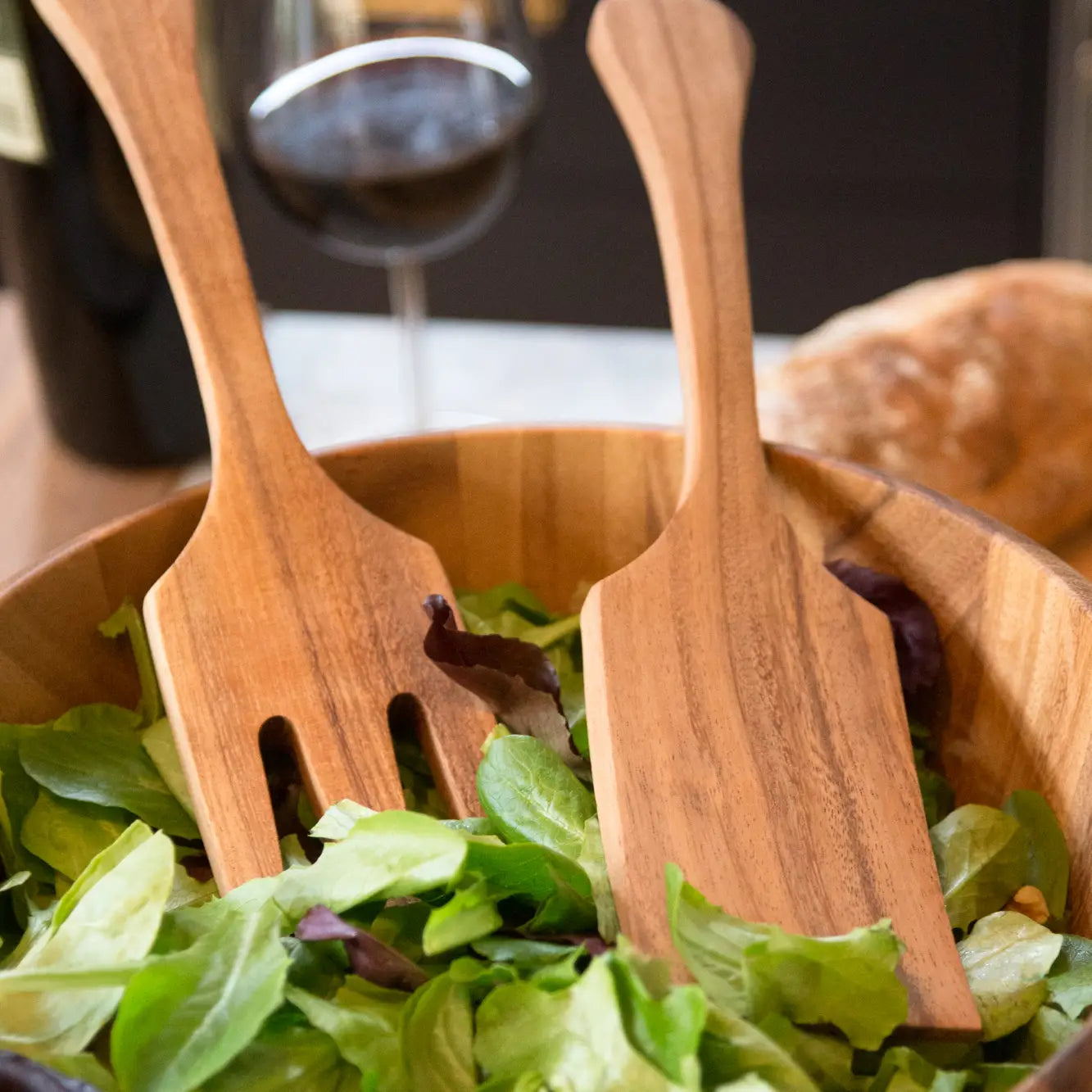 Wood Salad Utensil Set