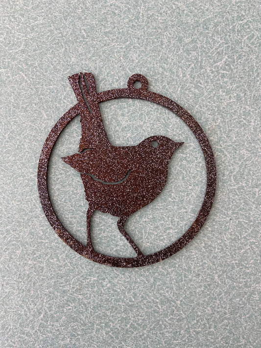 Rusty Bird- Baby Robin Glitter Ornament
