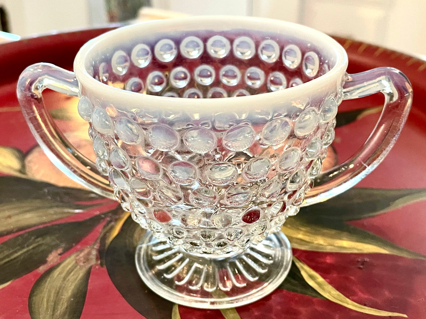 Vintage Hobnail Glass Sugar Votive