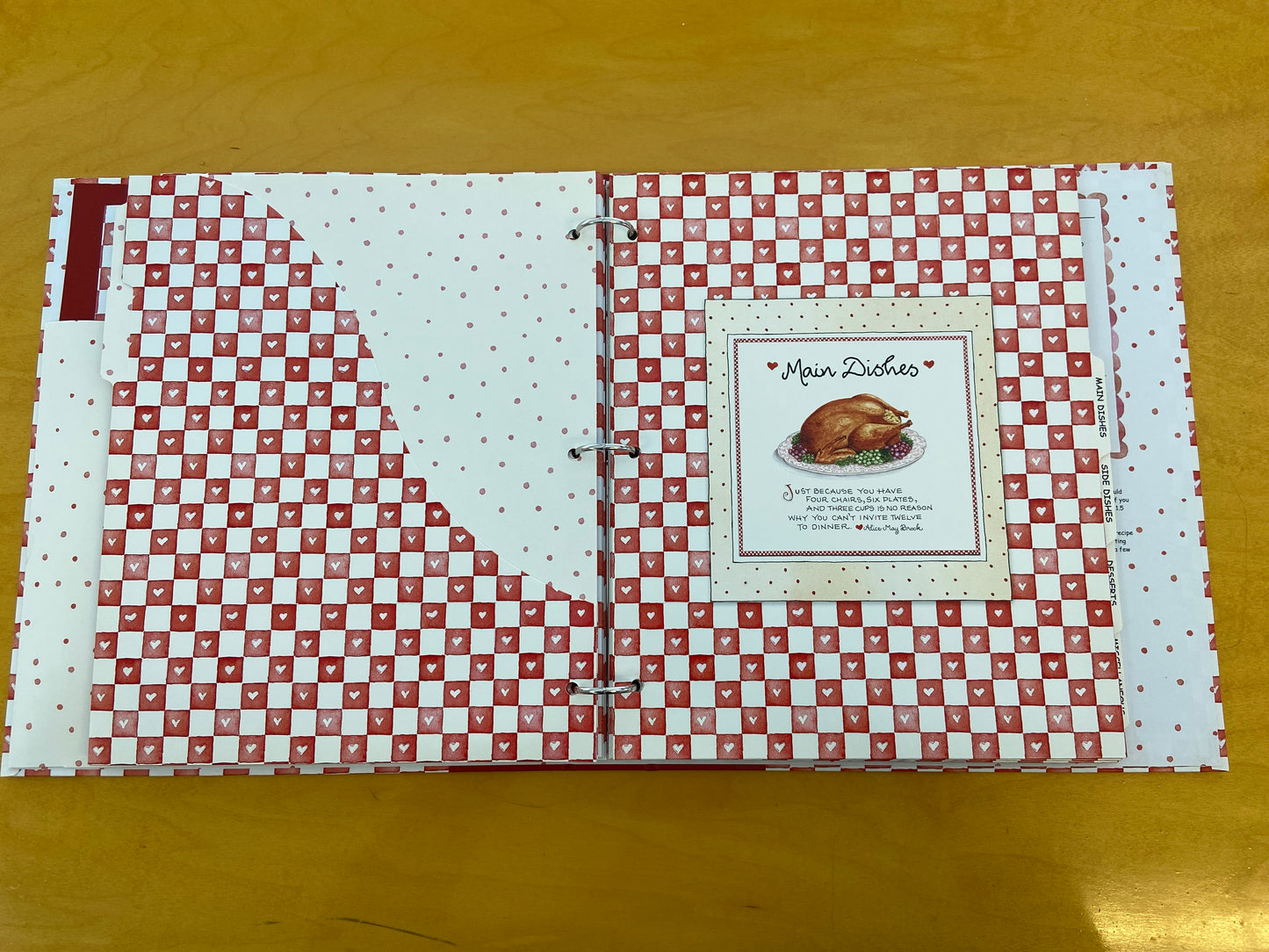 Red Heart Deluxe Recipe Binder with Magnets