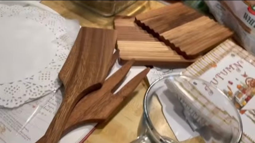 Wood Salad Utensil Set