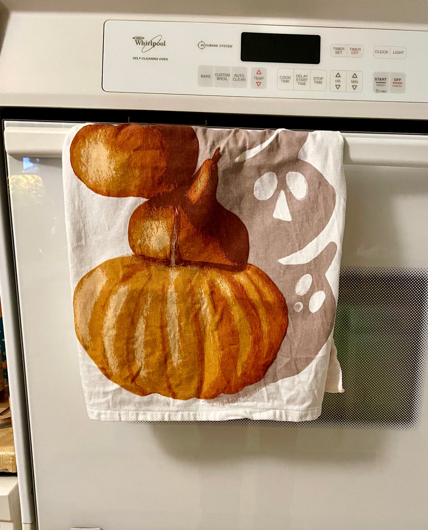 Pumpkin Shadow Dish Towels, set of 2