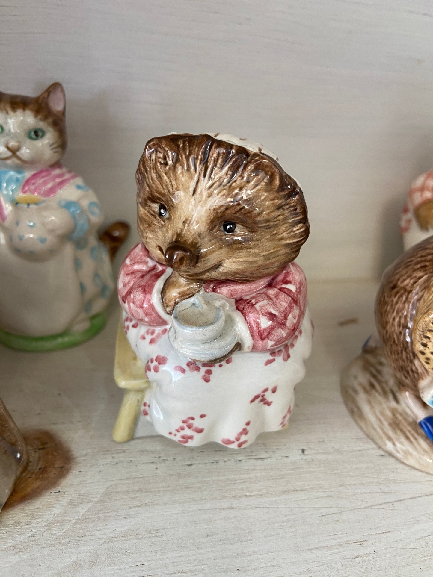 Mrs. Tiggy Winkle Takes Tea Figurine