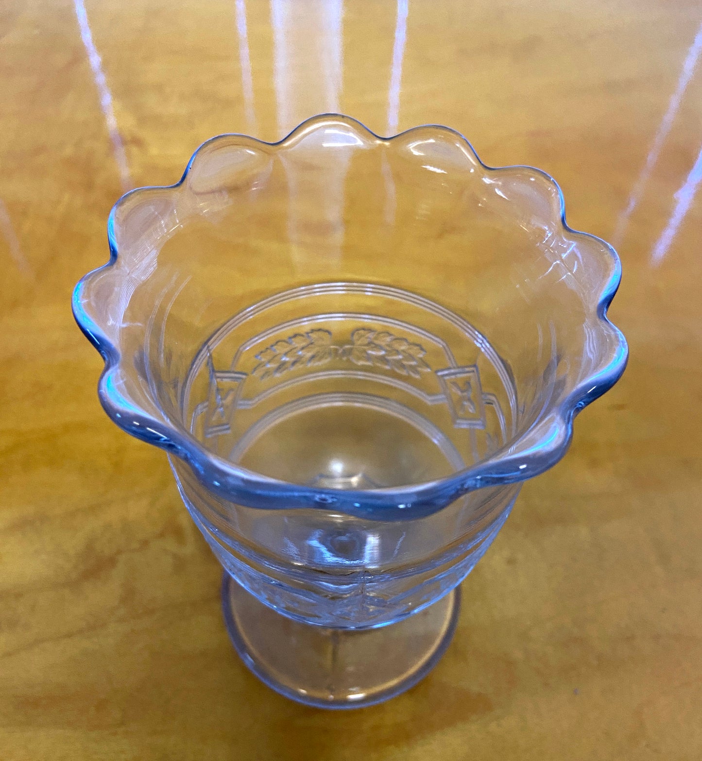 Vintage King & Sons Hops Glass Spooner Votive