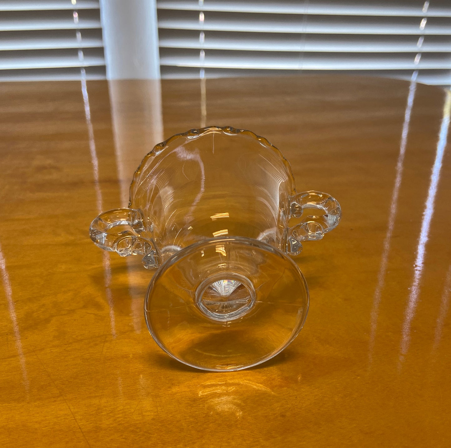 Vintage Scalloped Edge Glass Sugar Votive