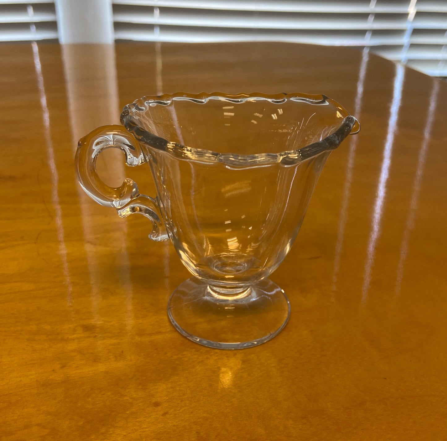 Vintage Scalloped Edge Glass Creamer Votive