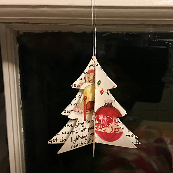 Home For Christmas Paper Tree Ornaments, set of 3