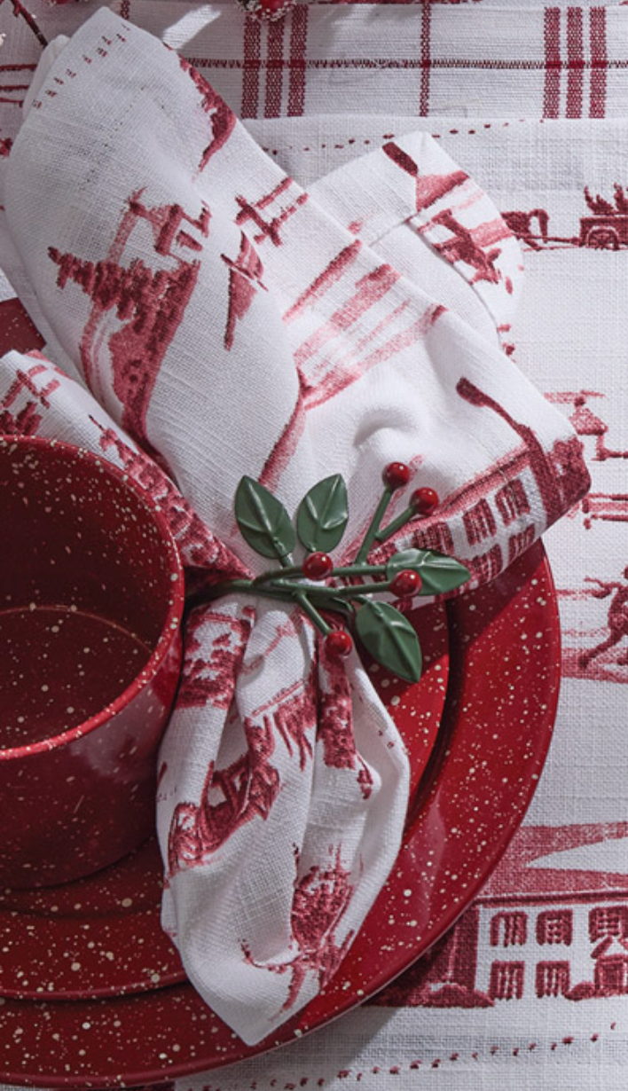 Colonial Williamsburg Winter Napkins, set of 4