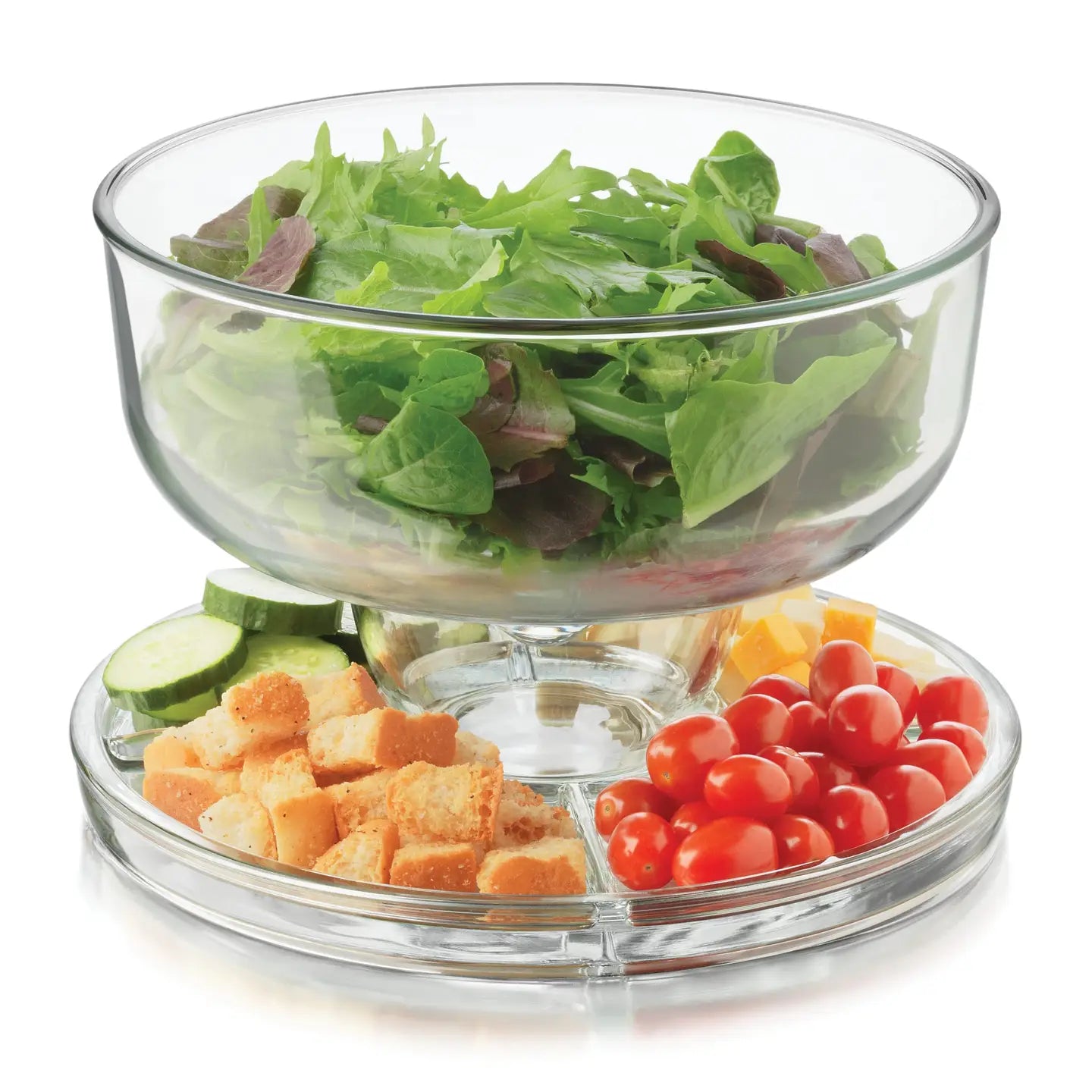Glass Serving Set, Cake Stand