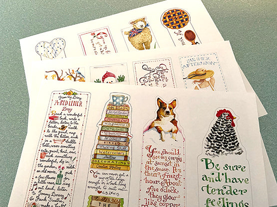 Cut Your Own Book Marks, set of 12
