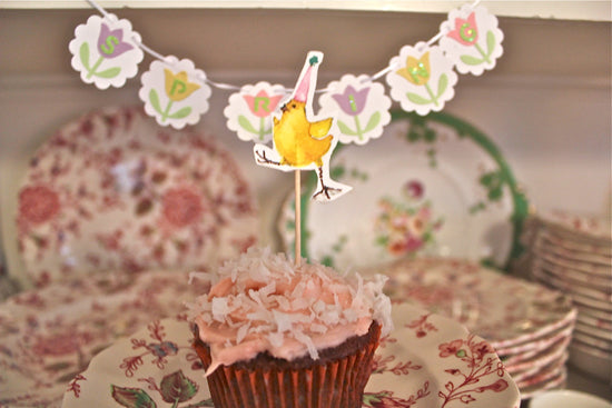 Chicken Dance Cupcake Toppers Kit