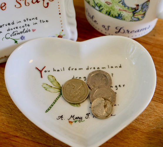Dragonfly Heart-Shaped Dish