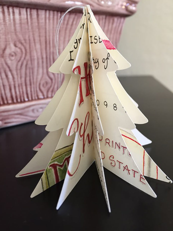 Home For Christmas Paper Tree Ornaments, set of 3
