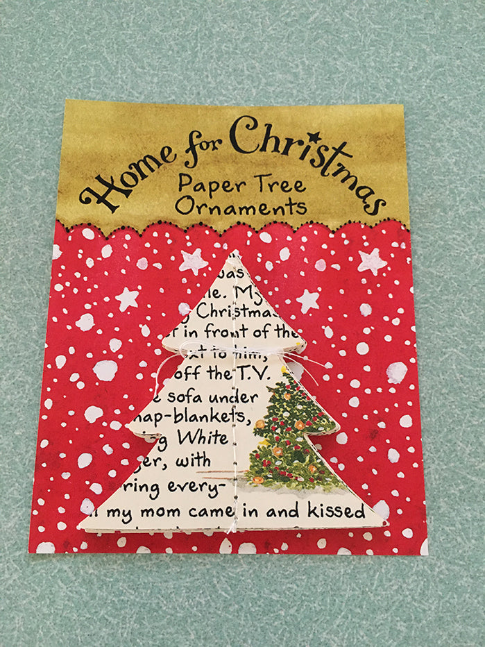 Home For Christmas Paper Tree Ornaments, set of 3