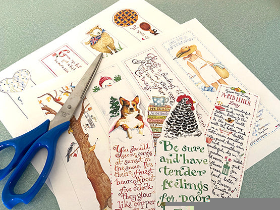 Cut Your Own Book Marks, set of 12