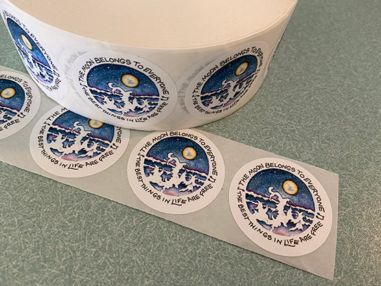 Moon Circle Stickers