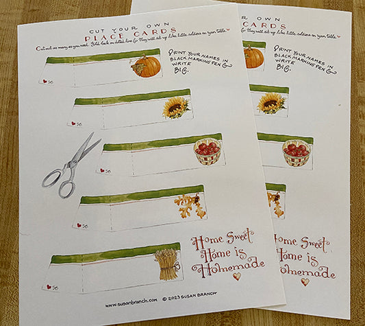 Autumn Table Cut-Your-Own Place Cards