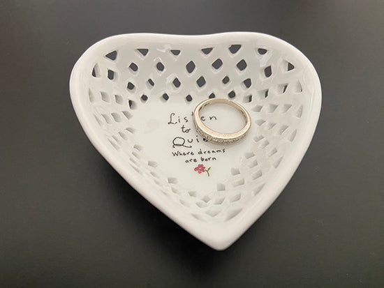 Open Work Tiny Heart Dish