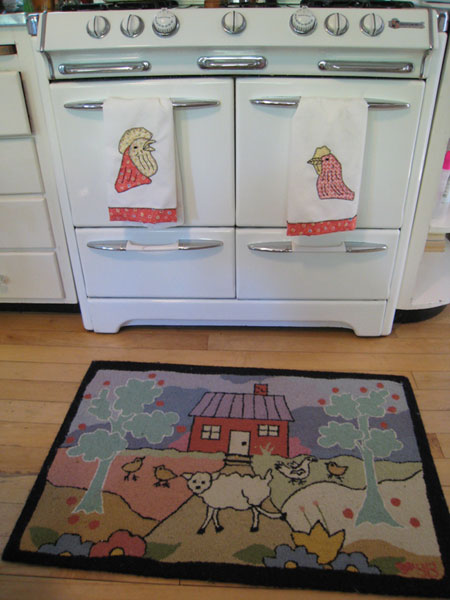 Island Farm Chicken Dish Towel Pattern