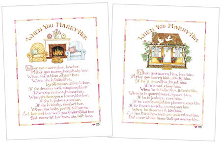 "When you Marry" Prints, Set of Two