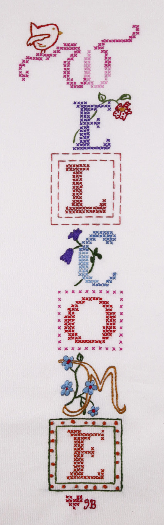 Welcome Banner Embroidery & Stamped Cross Stitch Kit