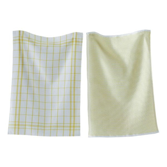Yellow Terry Dish Towels, set of 2