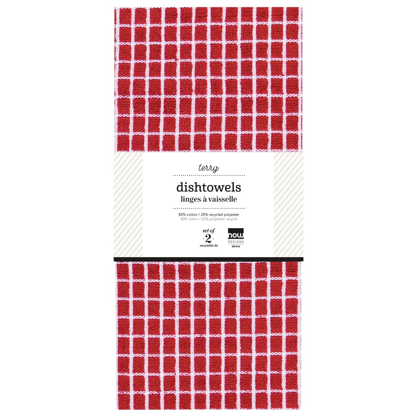 Classic Red Terry Dish Towels