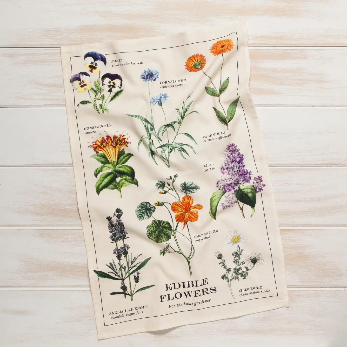 Edible Flowers Dishtowel