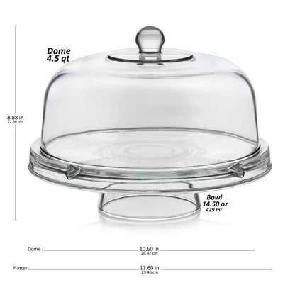 Glass Serving Set, Cake Stand
