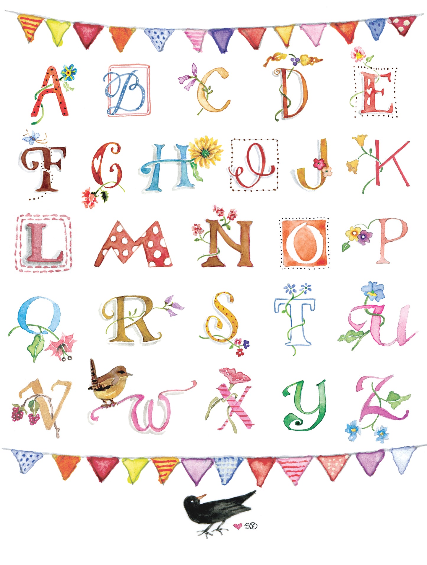 Alphabet Sampler Stamped Embroidery Kit