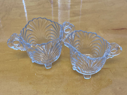 Vintage Cambridge Glass Sugar & Creamer Votive Set