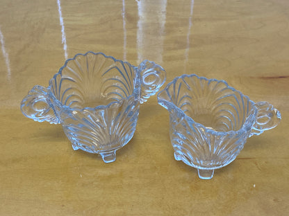 Vintage Cambridge Glass Sugar & Creamer Votive Set