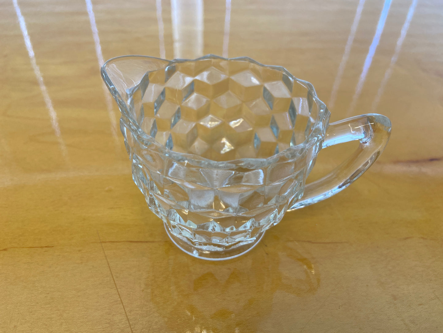 Vintage Fostoria Style Glass Creamer Votive