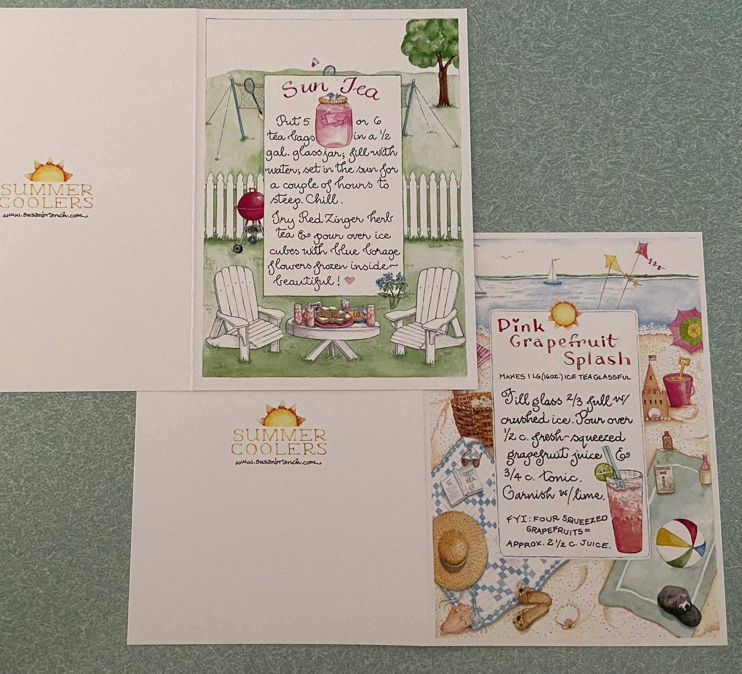 Summer Coolers Note Cards