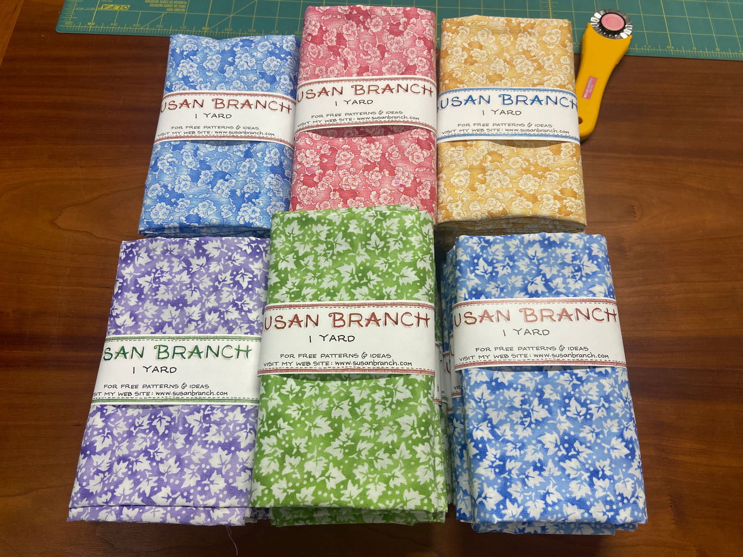 Vintage Susan Branch "Language of Flowers" Fabric