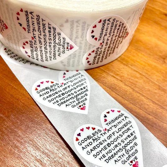 Heart-Shaped Message Stickers