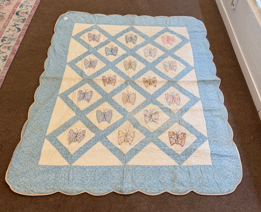 Vintage Quilt - Butterflies