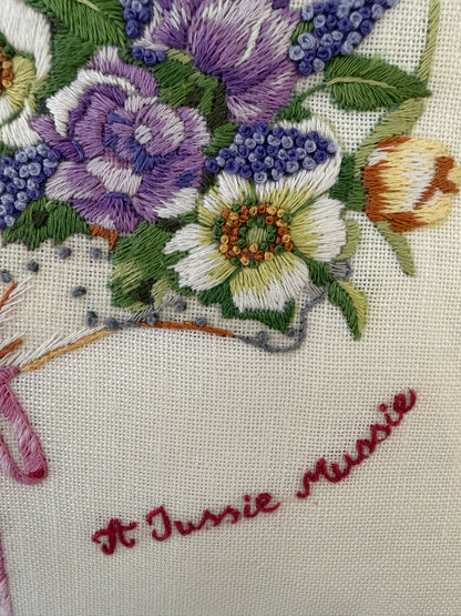 Vintage Throw Pillow - Tussie Mussie