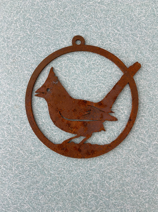 Rusty Bird- Cardinal Ornament