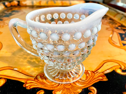Vintage Hobnail Glass Creamer Votive