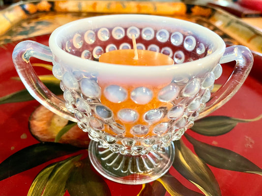 Vintage Hobnail Glass Sugar Votive