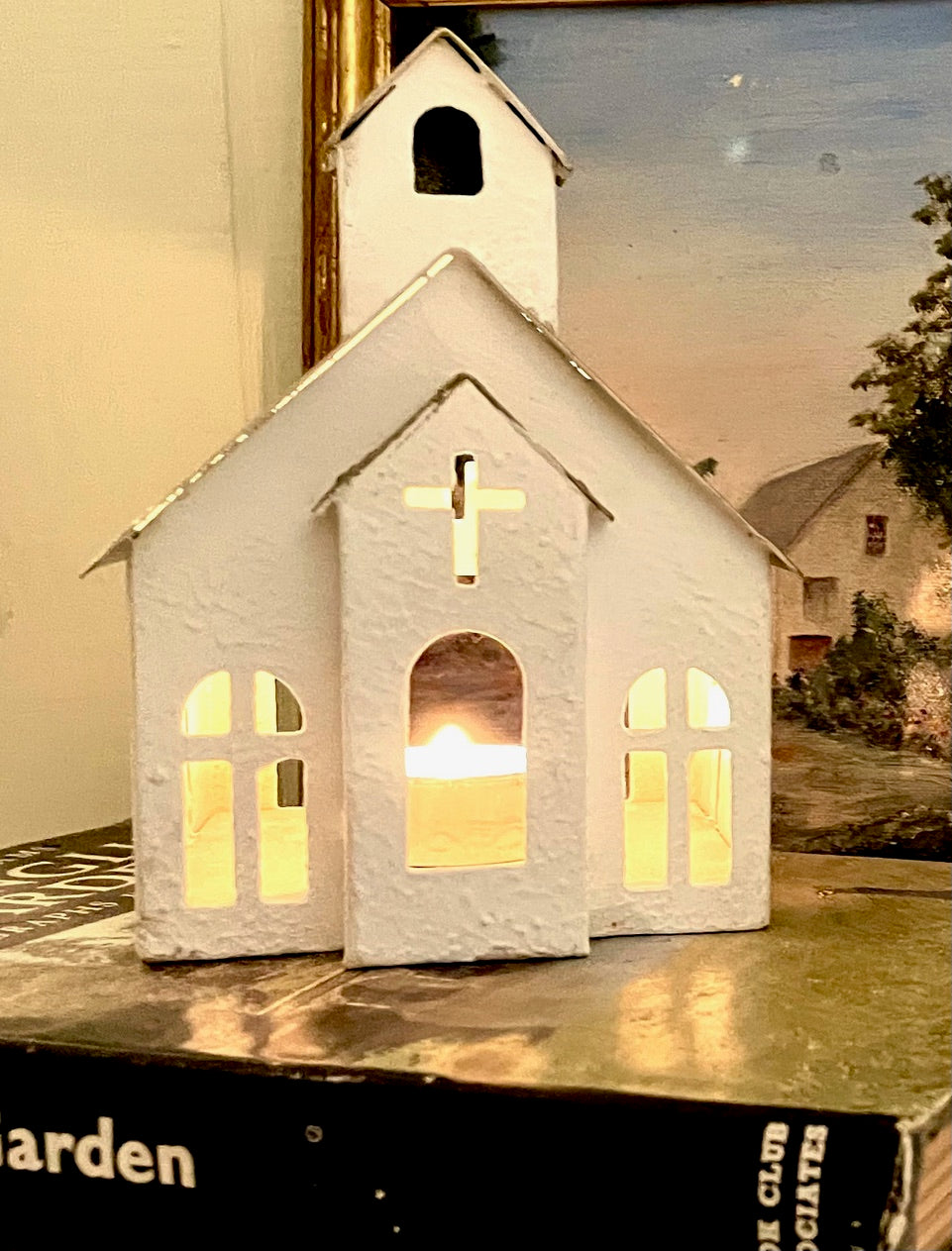 Metal Church Tea Light Holder