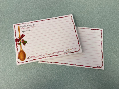 Christmas Spoon Recipe Cards