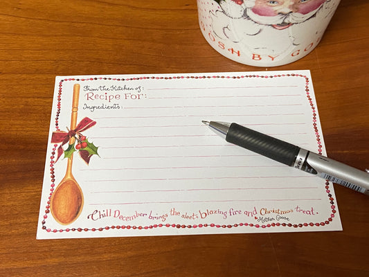 Christmas Spoon Recipe Cards