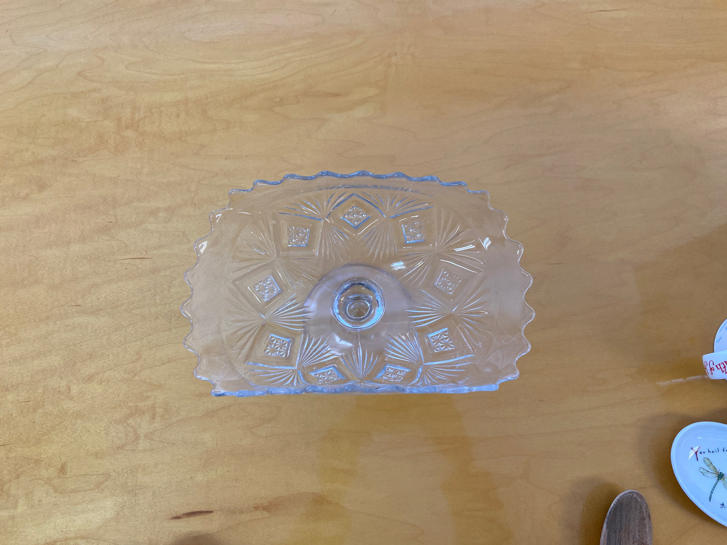 Vintage Glass Banana Dish