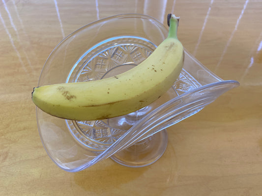 Vintage Glass Banana Dish