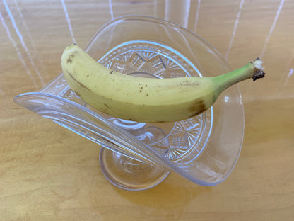 Vintage Glass Banana Dish