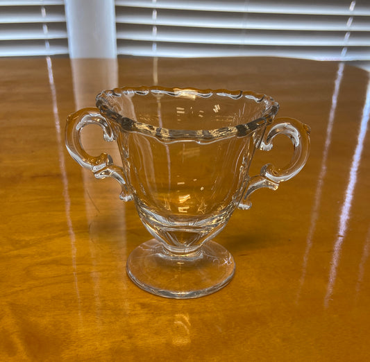 Vintage Scalloped Edge Glass Sugar Votive