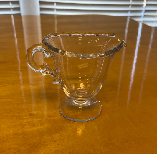 Vintage Scalloped Edge Glass Creamer Votive