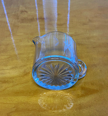 Vintage Etched Glass Creamer Votive